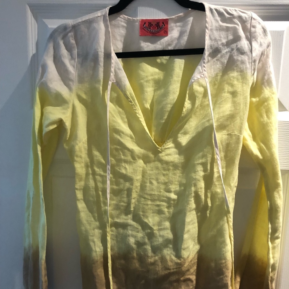 Woman’s linen juicy couture tie dye tunic size P